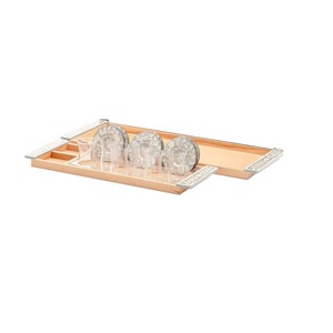 Bandeja de madera para servir con asa, bandeja para servir café, té y aperitivos para uso en fiestas, servidor de alimentos, bandeja para servir artículos de uso diario - Product Image 6