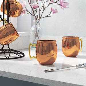 Poignée en métal massif Cuivre Verre Haut-poli Top Tendance Accessoire de cuisine écologique pour hôtel et restaurant - Product Image 2