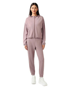 Conjunto personalizado de alta calidad con capucha y Jogger para mujer, chándal, chándal, conjuntos de fitness para deportes - Product Image 4