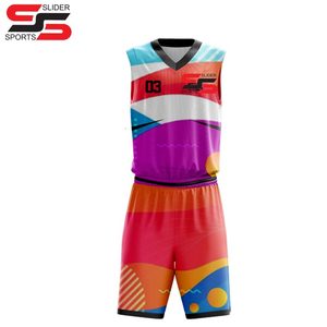 Conjunto de uniforme de baloncesto bordado Reversible con diseño de sublimación personalizado, el mejor uniforme de camiseta de baloncesto para hombres al por mayor - Product Image 1