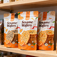 Sachet d'emballage pour biscuits et snacks, en plastique MOPP, écologique, personnalisé avec logo, résistant à l'humidité, de qualité supérieure