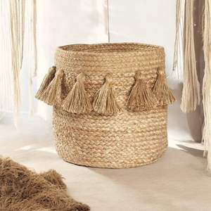 Cesta de Jacinto de Agua Tejida a Mano, Rústica, de Alta Calidad, para Lavandería, Organización del Hogar, Venta al Por Mayor - Product Image 1