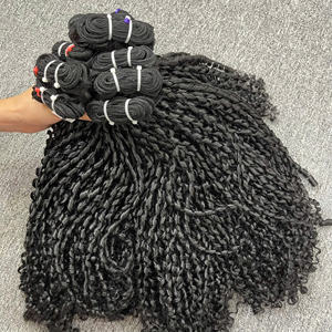 Extensiones de pelo de trama vietnamita, Remy rizado, Pixie, a un precio al por mayor, cutícula alineada, Sin desorden, sin enredos, mechones humanos altos - Product Image 6