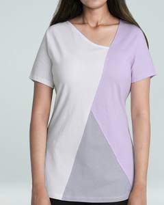 Camiseta Premium de Manga Corta con Cuello en V para Mujer, Ajustada, de Secado Rápido, de Spandex/Algodón - Product Image 1