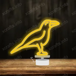 Bird Neon Tabletop: Elegant LED Neon Sign - Add Flight to Home Decor with Our Unique Bird Design and Bright LED Lights