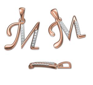 สร้อยคอจี้ดีตัวอักษร M-14K ขายดีสำหรับผู้หญิงมีสไตล์ตัวอักษรสีโรสโกลด์เสน่ห์จดหมายของขวัญที่สมบูรณ์แบบสำหรับเธอ - Product Image 2