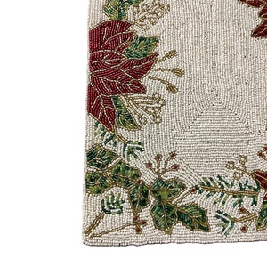 Luxe coton perlé moderne Floral brodé paillettes chemin de Table fête de mariage Table pièce maîtresse hôtels vacances de noël - Product Image 4