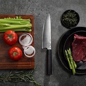 <span class=keywords><strong>Tokyo</strong></span> tozu el işi dövme tüy mutfak bıçağı şam bıçaklar abanoz Buffalo boynuz kolu ahşap kolu - Product Image 2