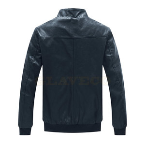 Veste en cuir d'hiver pour homme sur mesure en gros, col montant, logo frontal, capuche, imperméable, coupe-vent, respirante, écologique - Product Image 2