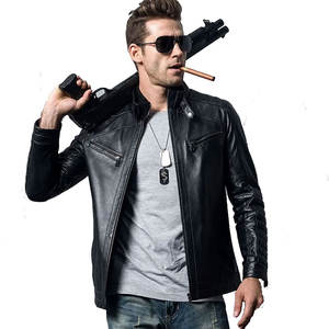 Veste en cuir d'agneau de qualité supérieure pour homme, best-seller, design tendance, nouvelle arrivée, idéale pour la moto. - Product Image 4