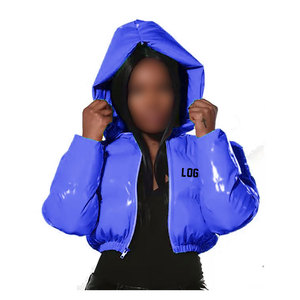 Chaqueta acolchada de Invierno para mujer, abrigos impermeables de burbujas, ropa corta larga de talla grande para niñas, chaqueta acolchada para mujer - Product Image 5