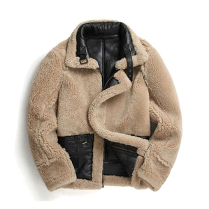 Fashion <b>Men</b> Black Lamb Leather <b>Jacket</b> <b>Men</b> Leather <b>Jackets</b> 100% Genuine Leather <b>Jackets</b> - Product Image 2