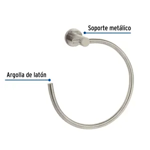 Set di 4 Foset raso finitura metallo asciugamano anello di unità in scatola prodotto - Product Image 2