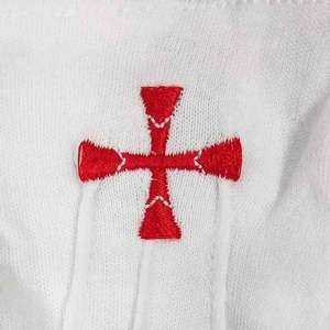 Vente en gros de gants maçonniques Regalia Knights Red Cross Gants en coton et cuir blancs du Pakistan - Product Image 4