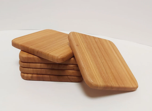 High Quality 6-Piece Wooden <b>Coaster</b> Set Glass Top <b>Drinking</b> <b>Coasters</b> for Home Hotel Restaurant Table Decoration for Kitchen Use - Product Image 2