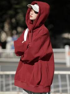 Sweat à capuche unisexe surdimensionné de bonne qualité pour hommes, sweat-shirt à manches longues en polaire vierge pour femmes - Product Image 2