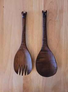 Mango de hueso antiguo y juego de servidor de ensalada de acero inoxidable Venta caliente en el mercado internacional Accesorios de cocina Hogar y cocina - Product Image 5