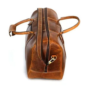 Duffle Travel Bags Bulk Personalized Handmade Stylish Full Grain Buffalo Leather Duffle Travel Bag For Sale