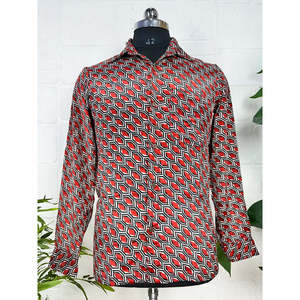Chemise habillée élégante à manches longues pour homme en popeline de soie mélangée, coupe ajustée, taille XL, col boutonné, surchemise de plage, édition limitée - Product Image 6