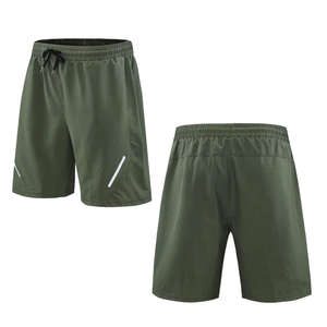 Pantalones Cortos Deportivos Elásticos para Hombre, Diseño Personalizado OEM, Doble Capa, Sostenibles, para Entrenamiento, Fitness, Deportes, de Poliéster - Product Image 4