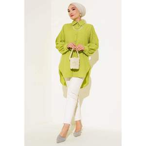 Chemise gaufrée classique verte tailles S/L Garçon 165 - Product Image 4