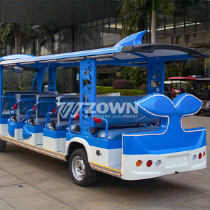 Bande dessinée créative classique multi-places tourisme bleu dessin animé bus plein d'amusement enfantin adapté aux enfants sortie touristique - Product Image 5