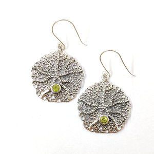 ต่างหูเพอริดอทดีไซน์หยดน้ำ (6.0 กรัม) ทอง 14k สีขาว ชมพู เหลือง ลายเรขาคณิตและลายพืช ประดับเพชรแบบฝังขอบ สไตล์ทันสมัย - Product Image 1