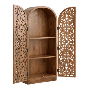 Wardrobes Luxury Antique Royal Wardrobes Furniture Living Room Modern Natural Floral Hand Carved Wooden Storage Cabinet Almirah - Product Image 2