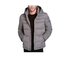 Chaqueta acolchada de invierno informal para hombre de alta calidad, prendas de vestir gruesas y cálidas con capucha y logotipo personalizado con estilo acolchado de tela de ajuste largo - Product Image 2
