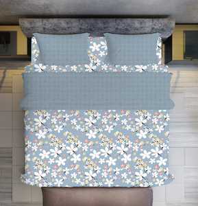 Juego de Sábanas Blossom King Size a Rayas, 400 Hilos, Microfibra, 4 Piezas, Sábana Plana, Sábana Ajustable, Fundas de Almohada Estampadas Premium, Decoración para Hospital y Hogar - Product Image 5