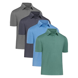 เสื้อเชิ้ตแขนสั้นผู้ชาย สีพื้น ผ้าถัก สวมใส่สบาย กระดุมผ่าหน้า ทรงปกติ 100% ไนลอน ระบายอากาศได้ดี สีเทา สีกรมท่า สีดำ - Product Image 5