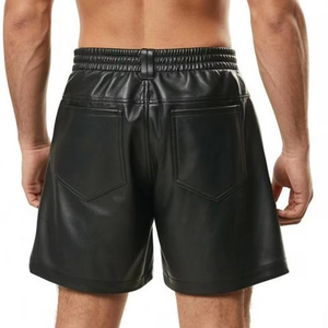 Pantalones Cortos de Compresión de Cuero Estilo 501 para Hombre, Transpirables, de Cintura Media, Diseño Sólido, Tejido de Lona No Tejida - Product Image 2