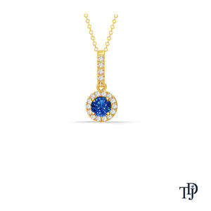 Pendentif en forme de halo de luxe plaqué platine 18 carats (diamant naturel) avec pierres de coupe brillante certifiées IGI, élégant et tombant - Product Image 5