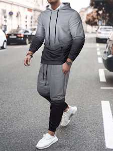 Conjunto de chándal de invierno personalizable para hombre con capucha nueva técnica de sublimación - Product Image 6