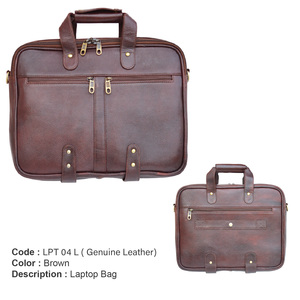 Hot Selling Custom Men's Genuine Leather Briefcase Bag <b>Waterproof</b> Crossbody Shoulder Travel Business <b>Laptop</b> <b>Sleeve</b> Handmade Hot - Product Image 3