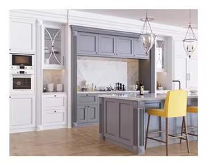 Juego de armario de cocina de madera maciza estilo coctelera gris de alta calidad hecho en fábrica en Vietnam DISEÑO DE EE. UU. Listo para ensamblar - Product Image 4