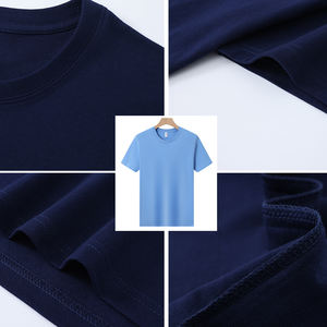 Alta calidad bajo OEM MOQ serigrafía personalizada 100% algodón Unisex camisetas en blanco Regular Fit hombres camisetas - Product Image 3