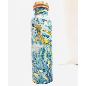 Trending Copper <b>Bottle</b> With Airtight Lid Custom Printing Finished Pure Copper Water <b>Bottle</b> With Customized logo - Product Image 2