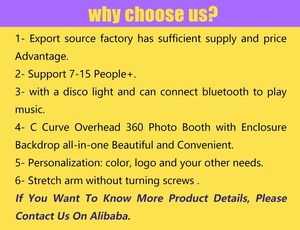 Grande cabine vidéo intelligente pour photos 360° avec éclairage LED et caméra, livrée avec étui, entrepôt USA - Product Image 5