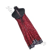 Tendance Sur Le Marché Italien Femmes Porter Vintage Soie Sari Robe Dames Élégante Robe De Dîner Sans Manches Robes De Soirée Femmes Robe