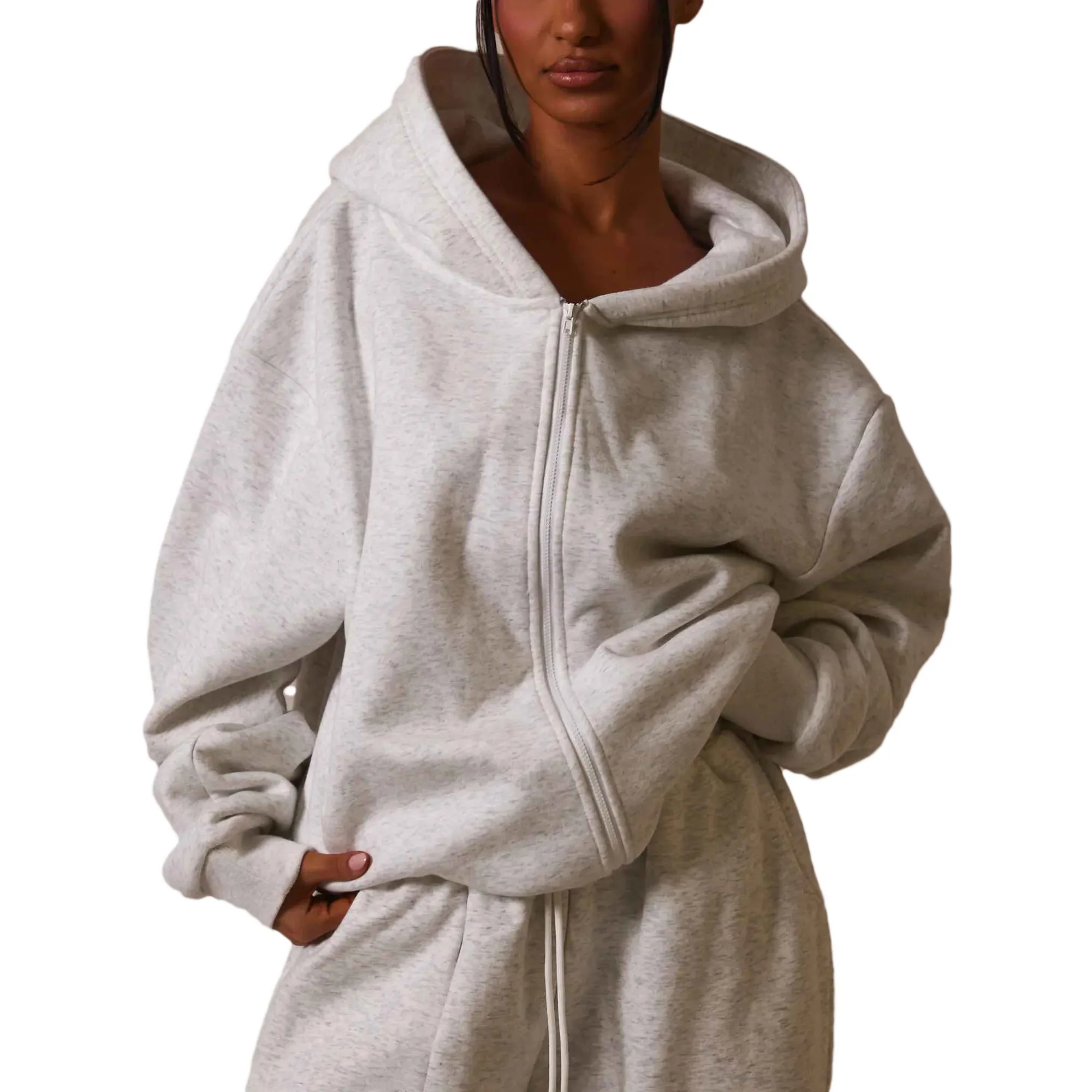 2024 ropa de otoño diseñador mujeres sublimación sudaderas con capucha cremallera Sudadera con capucha sin cuerda para mujeres de gran tamaño Zip Up Hoody