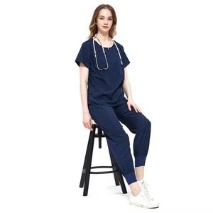 ชุดสครับสำหรับผู้หญิงชุดสครับ6กระเป๋าชุดทางการแพทย์คอวีมีกระเป๋าขากางเกงทรงตรง6กระเป๋า - Product Image 4