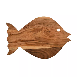 Tabla de cortar de queso para servir con forma de pez de madera de acacia, 1 pieza a la venta a buen precio - Product Image 2