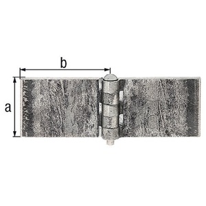 Charnière en acier brut 50x60mm, 5mm GAH, produit d'artisanat métallique - Product Image 1