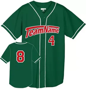 OEM personalizado sólido liso botón abajo Jersey de béisbol para jóvenes hombres mujeres al por mayor proveedor de camisetas de béisbol en Pakistán - Product Image 3