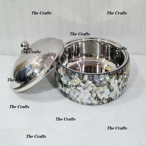 หม้อก้นร้อนทำจากไม้และแม่ของไข่มุกดีไซน์มหัศจรรย์สำหรับเสิร์ฟอาหารจำนวนมาก - Product Image 2