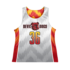 Personnalisé sublimé séchage rapide femmes maille Pinnies-vente en gros réversible Racerback Lacrosse maillots pour vos équipes et ligues - Product Image 3