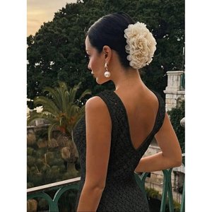 Vestido Maxi Elegante de Punto con Tirantes y Cuello en V para Mujer, Marca Jane, con Patrón de Trenzas, Ideal para Eventos Nocturnos y Fiestas - Product Image 4