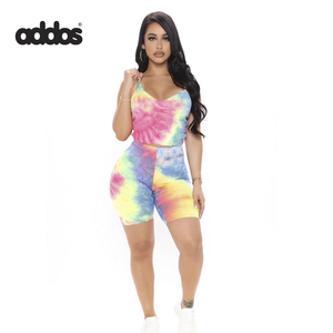 Conjunto de Camiseta y Pantalones Cortos de Algodón Transpirable para Mujer, Estilo Casual, Color Sólido, por Encima de la Rodilla, Novedad de Verano 2025 - Product Image 1