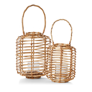 Artículo de regalo decorativo para el hogar hecho a mano, linternas, vela colgante, restaurante, caña de mimbre tejida, linterna de yute Wiwin, artesanía india - Product Image 1